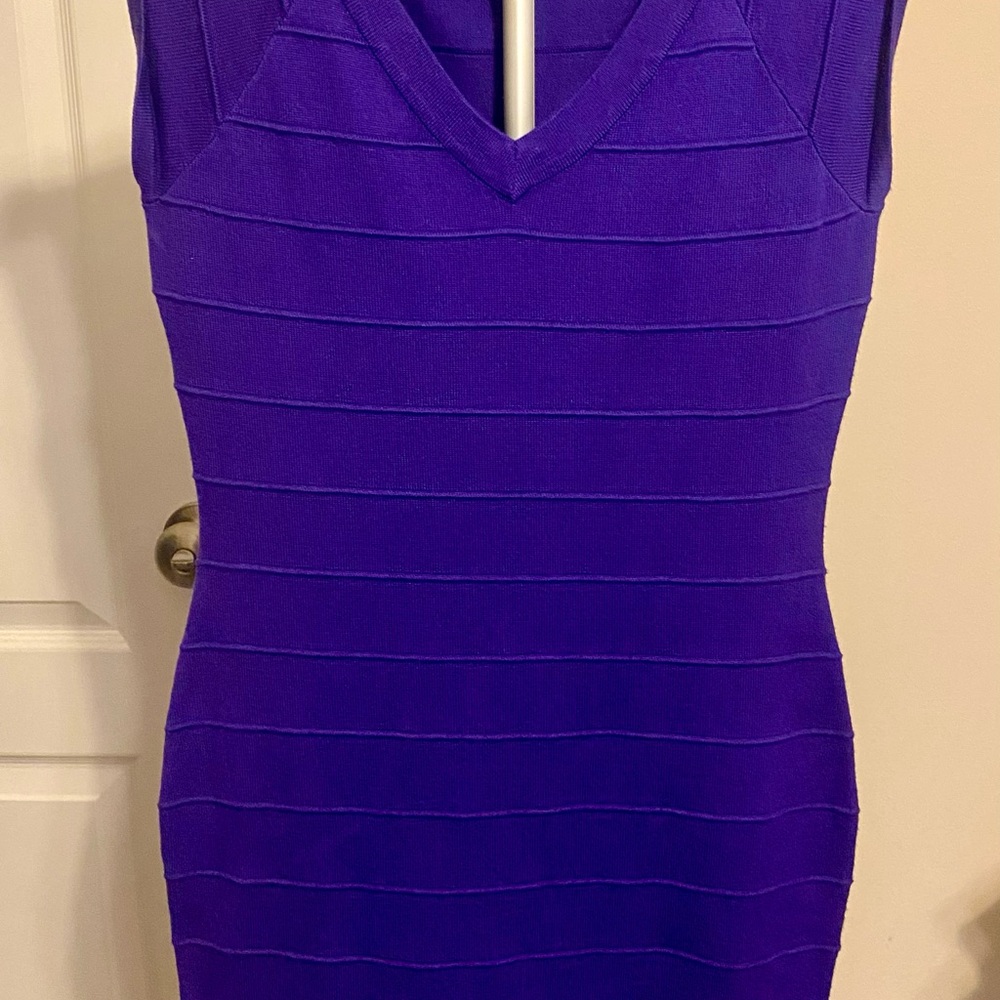 Deep Purple Sleeveless Fitted Dress